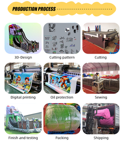 Toboggans aquatiques gonflables en promotion, qualité commerciale, double piste, fabriqués en Chine, 22 pieds - Product Image 5