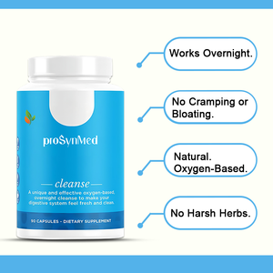 Sıcak Satış ProSynMed Detoks Temizleyici Kapsüller - OEM Özel Etiket 90 Kapsül, Oksijen Bazlı Gece Boyu Sindirim Desteği - Product Image 4