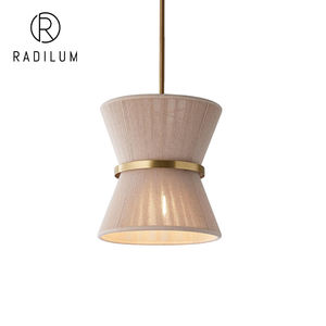 Suspension moderne en corde tressée, style nordique, pour salle à manger et villa, en laiton, artisanale, design Halia - Product Image 1