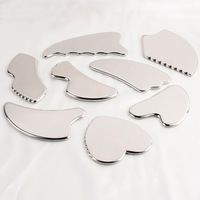 Haute qualité 304 acier inoxydable forme de lèvre grattage outil de Massage métal corps du visage Gua Sha grattage grattoir Drainage lymphatique