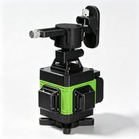 Niveau laser vert 4D 16 lignes de qualité industrielle, auto-nivelant 360° horizontal et vertical avec affichage LCD numérique