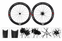 Jeu de roues de vélo de route en carbone 700C 50/60mm Tubeless Frein à disque Roulements céramiques Sapim CX-Ray AOTOAO 96T Hub T700 Carbone