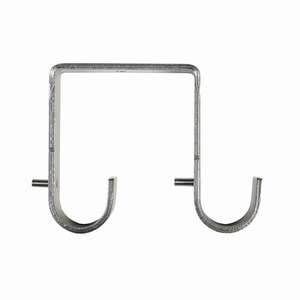 Accessoires de rideaux TENDENCIAS LINE, support de plafond double, design moderne, plastique en forme de U, couleur chrome satiné - Product Image 1