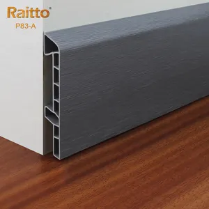 P83-A, RAITTO China Plastic PVC Baseboard Durable PVC Floor Skirting Board For Floor Protection
