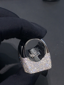 IGI CMA, Herenring met laboratorium gekweekte diamanten, Volledig pavé heren hiphop ring, 14K/18K diamanten ring, Herenring met letterdiamant. - Product Image 3