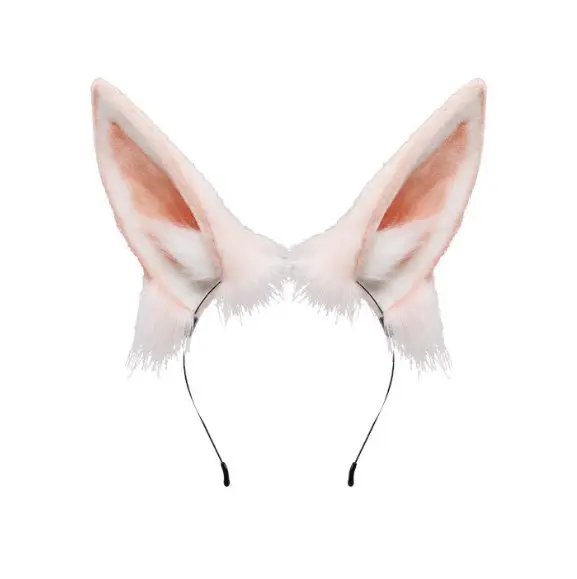 थोक आलीशान चलनेवाली कान Hairbands पूंछ के साथ सेट Cosplay गहने हाथ से बनाया कार्टून नरम खरगोश कान हेडबैंड सामान