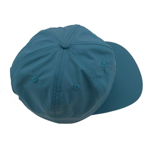 Fabrication de casquettes snapback d'été personnalisées brodées en nylon turquoise à 6 panneaux - Product Image 5
