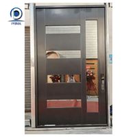 Puerta de Acero Inoxidable y Fibra de Vidrio Resistente al Agua Prima, Diseño Contemporáneo, Puerta Exterior Comercial para Proyectos Económicos, 5 Años de Garantía