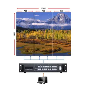 HD Verwerking 4K Led Video Display Processor AMS-SC359 1*3 Video Wall Controller Ondersteuning 11520*640 Voor Smd Led Scherm