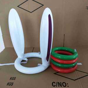 Lapin de <span class=keywords><strong>pâques</strong></span> gonflable, oreilles de lapin, jeu de lancer, anneaux de piscine, jouet de réunion de famille, eau amusante pour enfants adultes, décoration de fête de <span class=keywords><strong>pâques</strong></span> - Product Image 6