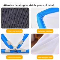 Moustiquaire pliable sans assemblage pour usage domestique ; Housse anti-moustiques portable avec couvercle rabattable ; Moustiquaire de lit pour dortoir étudiant en polyester