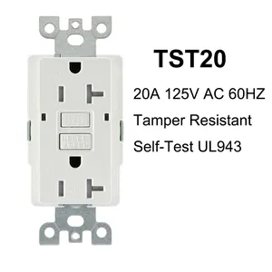 Electrical Duplex Outlet Gfci Receptacle 20 Amp American Electric Switch And Socket