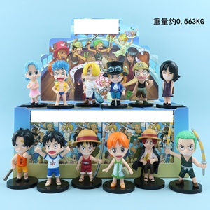 Set de Mini Figuras de Anime con Luffy y Zoro, 6 Piezas, Estatuas de Dibujos Animados Sentadas, Base Antideslizante para el Tablero del Auto, Decoración de Oficina y Escritorio - Product Image 2