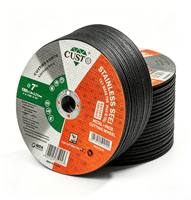 Disque abrasif de découpe de 7 pouces pour l'acier inoxydable, la découpe de métaux, l'oxyde d'aluminium, résine liante, grain 60/46/30/24 80/m