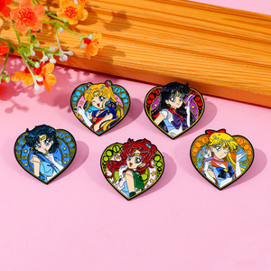 5000 tipos de broches de solapa de metal esmaltado con logo lindo, serie Sailor Moon, para sombrero <span class=keywords><strong>y</strong></span> <span class=keywords><strong>cuello</strong></span> - Product Image 5