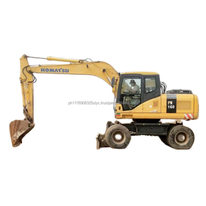 Excavadora de ruedas Komatsu pw160 usada en buenas condiciones, Venta barata, excavadora multifunción original hecha en Japón, excavadora tipo rueda pw160 - Product Image 2