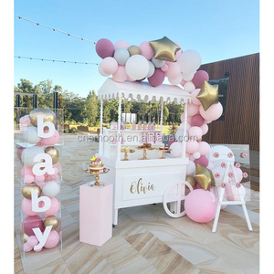 <span class=keywords><strong>Chariot</strong></span> de présentation de bonbons en <span class=keywords><strong>bois</strong></span> personnalisé pour fête, pour la décoration de gâteaux de mariage et de bonbons - Product Image 2