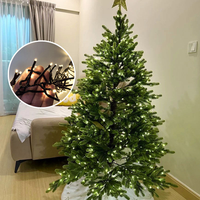 Guirlandes lumineuses LED compactes IP44 pour extérieur, effet torsadé et décoration clignotante, pour sapin de Noël