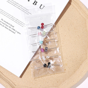 12 pièces/ensemble Hijab accessoires <span class=keywords><strong>bijoux</strong></span> en forme de U écharpe Clip en gros personnalisé fixation broche broches musulman perle Hijab <span class=keywords><strong>épingle</strong></span>s de sûreté - Product Image 3