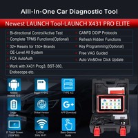 [Versión UE/Reino Unido] Nuevo lanzamiento X431 PRO ELITE Auto Sistema completo Herramientas de diagnóstico de automóviles CAN FD Active Tester OBD2 Escáner