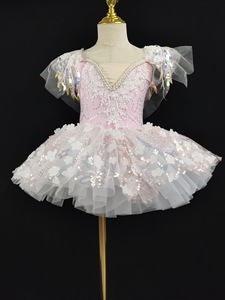 夏かわいい子供ドレスバレエパーティー衣装女の子白鳥ダンスドレスプリンセスショーチュチュベビー服 Vestidos 衣装子供 - Product Image 3