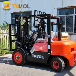 Diesel Forklift Pallet Truck with Four Big Wheels Diesel Forklift 3 tons Truck Factory Direct Sale 3ton