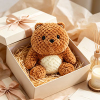 Ours en peluche personnalisé sur mesure, jouet en tissu texturé moelleux pour événements, cadeaux promotionnels, vente en gros