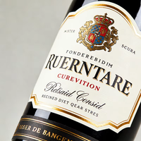 Étiquettes autocollantes en film nacré avec logo personnalisé, de qualité supérieure, anti-rayures, pour l'emballage des bouteilles de vin, autocollants pour les bouteilles d'alcool