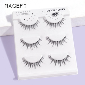 <span class=keywords><strong>MAGEFY</strong></span> 3 paires de cils invisibles Fournisseurs de cils manga naturels Cils à bande fine et claire - Product Image 5