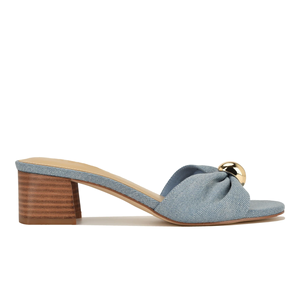 Sandalias de Verano para Mujer, Tacón Cuadrado, Mules con Tacón, Punta Redonda Abierta, Sandalias Casuales con Tira Trasera, Estilo Slip-On - Product Image 2