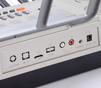 Teclado Digital Eléctrico de Piano Estándar de 61 Teclas Plateado