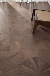 Pavimento in Legno Ingegnerizzato Spazzolato Moderno Lotus per Soggiorno e Bagno, con Impiallacciatura in Rovere e Noce, Design Parquet - Product Image 5