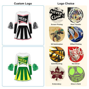 Tenues de cheerleading personnalisées avec logo imprimé, best-seller, ensembles de performance pour filles, couleur personnalisée, adultes, étudiants, journée sportive, style vibrant - Product Image 3