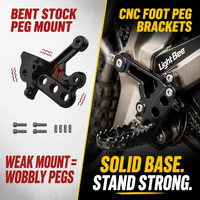 Supports de repose-pieds Super Septembre |   Pièce de rechange pour moto tout-terrain électrique, matériau durable, construction résistante aux chocs