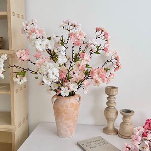 Ramas de Flores de Cerezo Artificiales, 45 Cabezas con Hojas, Flores de Seda de Alta Simulación para Decoración de Sala de Estar - Product Image 4