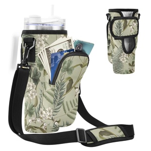 New Arrival <b>Water</b> <b>Bottle</b> Carrier Bag With Phone Pocket Purse Compatible 40oz Tumbler Carrier Bag With Adjustable Shoulder <b>Strap</b> - Product Image 2