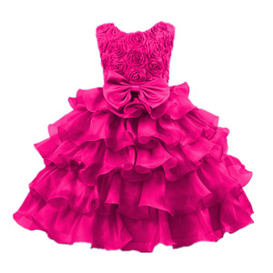 Versión Coreana de vestidos de noche para niños 2023 moda diseñador Floral niñas vestidos de fiesta arco encaje lujo vestido de baile vestido de princesa - Product Image 6