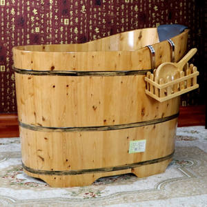 Bañera de hidromasaje tradicional de madera de cedro para baño interior, Sauna portátil con generador de vapor - Product Image 6