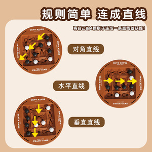 <span class=keywords><strong>Ajedrez</strong></span> Lógico Orbital, Juego <span class=keywords><strong>de</strong></span> Mesa <span class=keywords><strong>de</strong></span> Estrategia con Pistas Giratorias, Juguete Conecta Cuatro Blanco y Negro para 2 Jugadores para Niños - Product Image 4