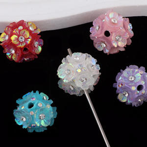 Offre Spéciale peint à la main Rose fleur acrylique perles couleurs mélangées 21mm perles en plastique pour créatif bricolage stylo fabrication de bijoux-pour Bracelet - Product Image 3