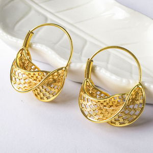 Nouveauté 2021 : Boucles d'oreilles pendantes Zeadear SY-E7711 en cuivre plaqué or 14 carats pour femme – Bijoux de mariage classiques et romantiques de haute qualité - Product Image 1