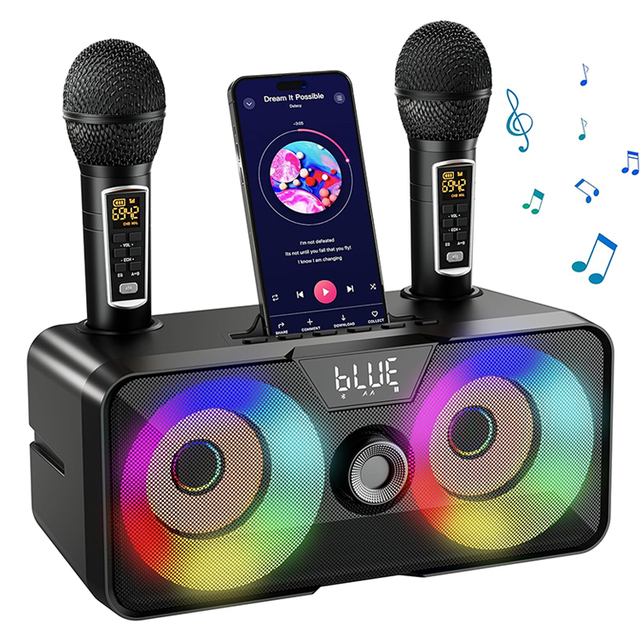 Portable Party Speakers Subwoofer with Microphone Portable BT Speaker Wireless Audio System Sound Karaoke Speaker