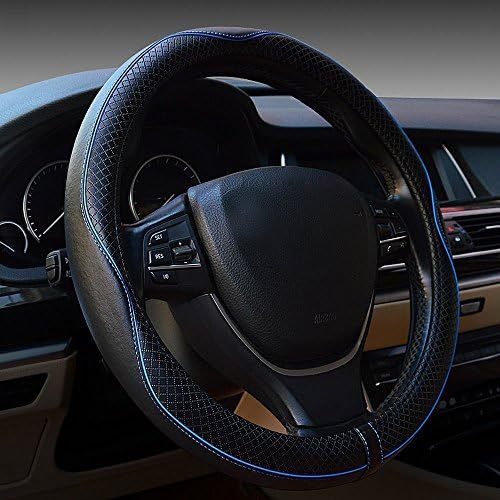 Mico SJS0001 Microfiber Leather Anti-Slip Universal Car Steering Wheel Cover | 4-Spoke Design