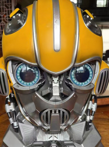 Transformers <span class=keywords><strong>Bumblebee</strong></span> Halloween Festival Costume Détaillé Récréatif Portable Casque Effets <span class=keywords><strong>de</strong></span> Lumière Sonore pour Anime Party Masque - Product Image 2
