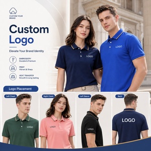 เสื้อโปโลแบบยูนิเซ็กซ์พร้อมโลโก้สั่งทำ ผ้าเทคโนโลยีประสิทธิภาพสูง แห้งเร็ว แต่งขอบตัดสี  เสื้อโปโลเปล่าสำหรับทีม  รับผลิตแบบ OEM ขายส่งจำนวนมาก - Product Image 2