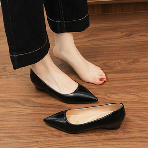6388A <b>Pointed</b> <b>Toe</b> Ballet <b>Flats</b> Patent Leather Slip-On <b>Flat</b> Women's Shoes All Seasons Solid Color - Product Image 4