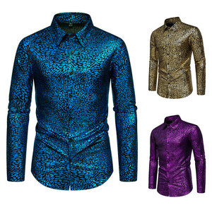 Camisa de Manga Larga para Hombre con Estampado de Leopardo y Detalles Bronceados, Estilo Moderno para Escenario, Nueva Colección Tks - Product Image 2