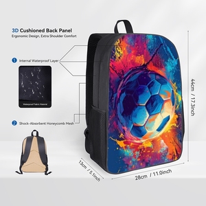Pedido Mínimo 1 Pieza, Mochila Unisex de Poliéster con Estampado de Dibujos Animados y Cierre de Cremallera, Tamaño 17 Pulgadas para Estudiantes de Primaria y Secundaria, Adolescentes - Product Image 3