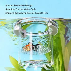 Caja de Cría de Plástico para Acuario, Incubadora de Peces de <span class=keywords><strong>Doble</strong></span> Capa para <span class=keywords><strong>Guppys</strong></span>, Peces Pavo Real, Aislamiento de Crías - Product Image 6