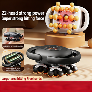 Pistola de masaje eléctrica multi-cabezal, mini, portátil, universal, para relajación muscular de cuerpo completo, masajeador de meridianos cervicales. - Product Image 1